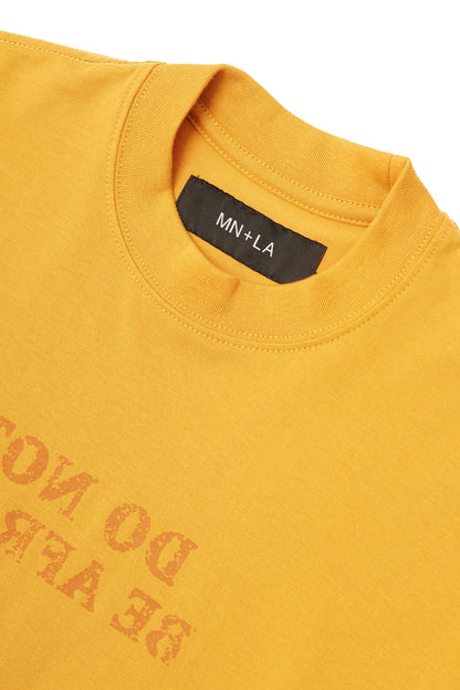 "DO NOT BE AFRAID" TEE IN MUSTARD