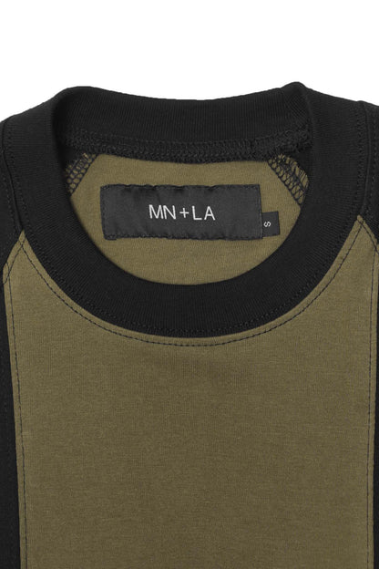 GRID TEE IN ANTHRACITE/OLIVE