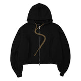 CROSS FORGED ZIP HOODIE IN RUST