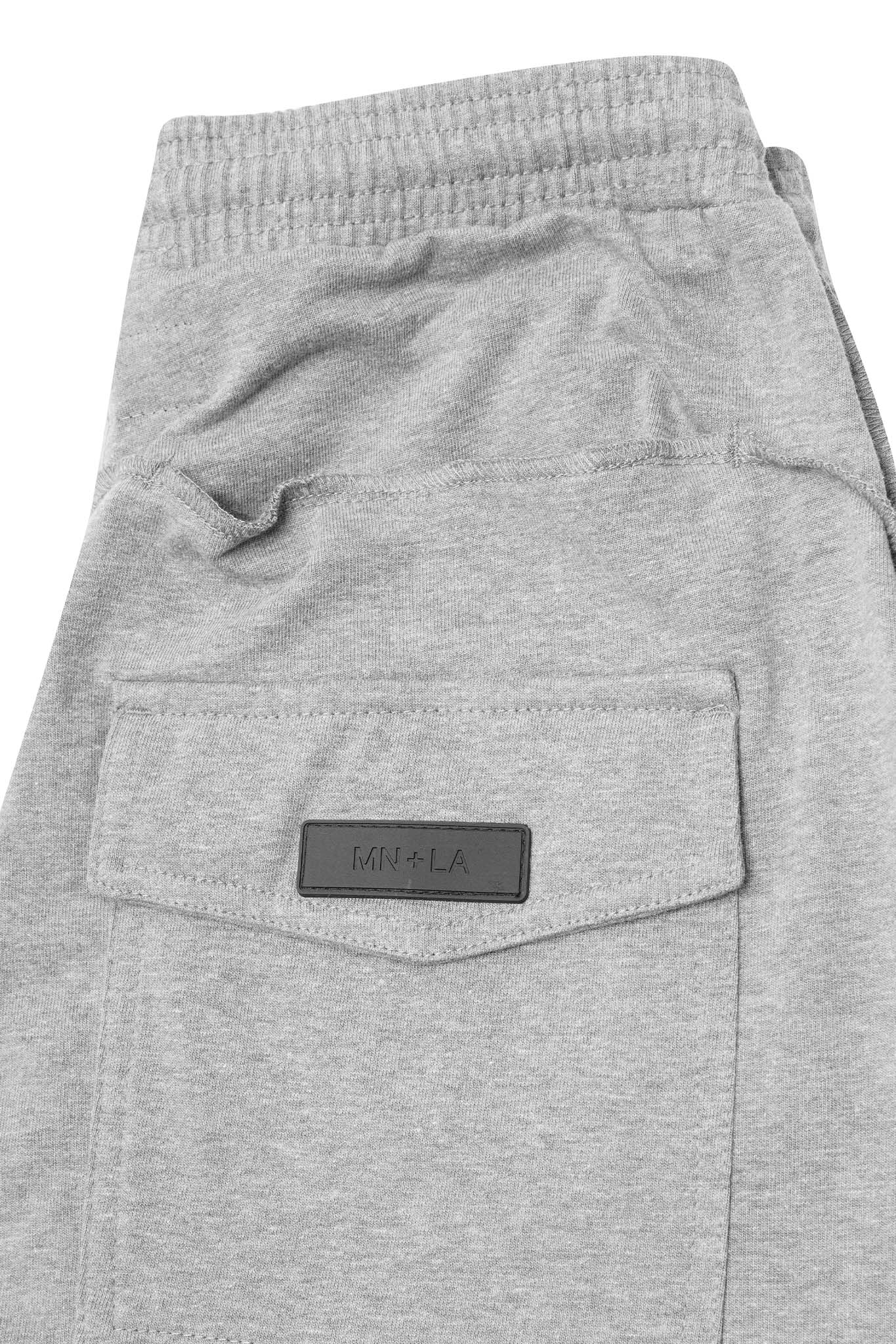 VEINS FRENCH TERRY PANTS IN HEATHER GREY