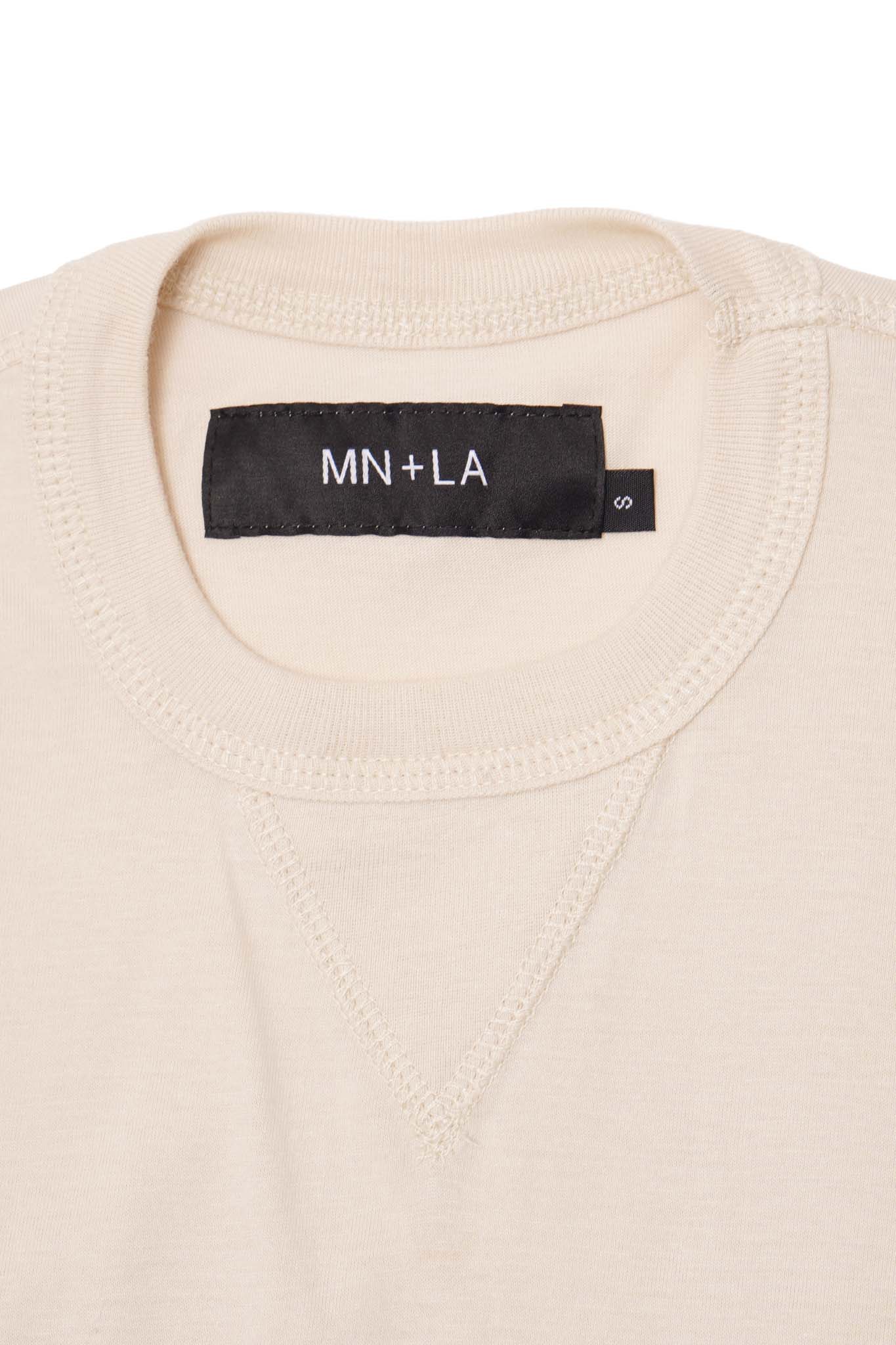 MILITIA MOCK NECK LITE TEE IN OAT