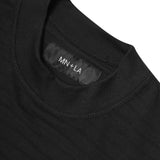 NEEDLEWORK MOCK NECK TEE IN TAIGA