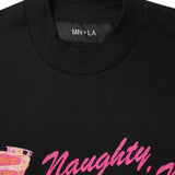 NAUGHTY N' NICE "COCKTAILS" TEE IN ANTHRACITE
