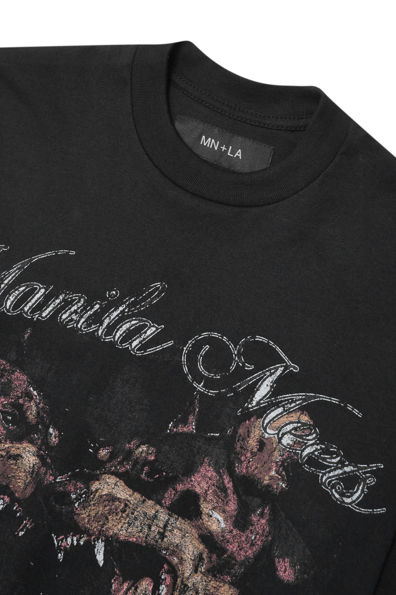 "BRAWLERS" TEE IN CAVIAR