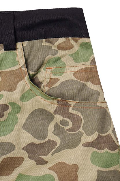 M+ DOUBLE KNEE PHAT SHORTS IN DUCK CAMO