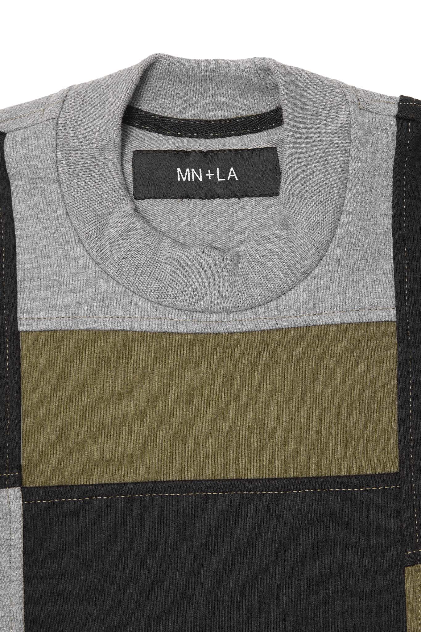 NEEDLEWORK CUTOFF SWEATSHIRT IN TAIGA