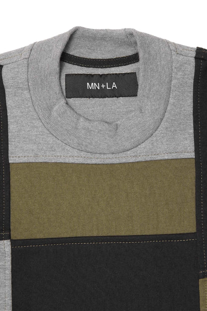 NEEDLEWORK CUTOFF SWEATSHIRT IN TAIGA