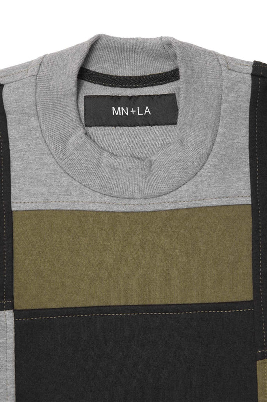 NEEDLEWORK CUTOFF SWEATSHIRT IN TAIGA