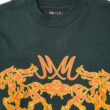 “BURNING STALLION” TEE IN HUNTER GREEN