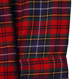 MANDARIN L/S SHIRT IN CRIMSON NAVY PLAID