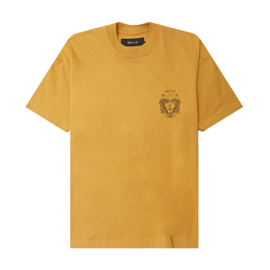 "FCF" TEE IN MUSTARD