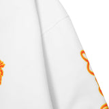 "BURNING STALLION" HOODIE IN WHITE