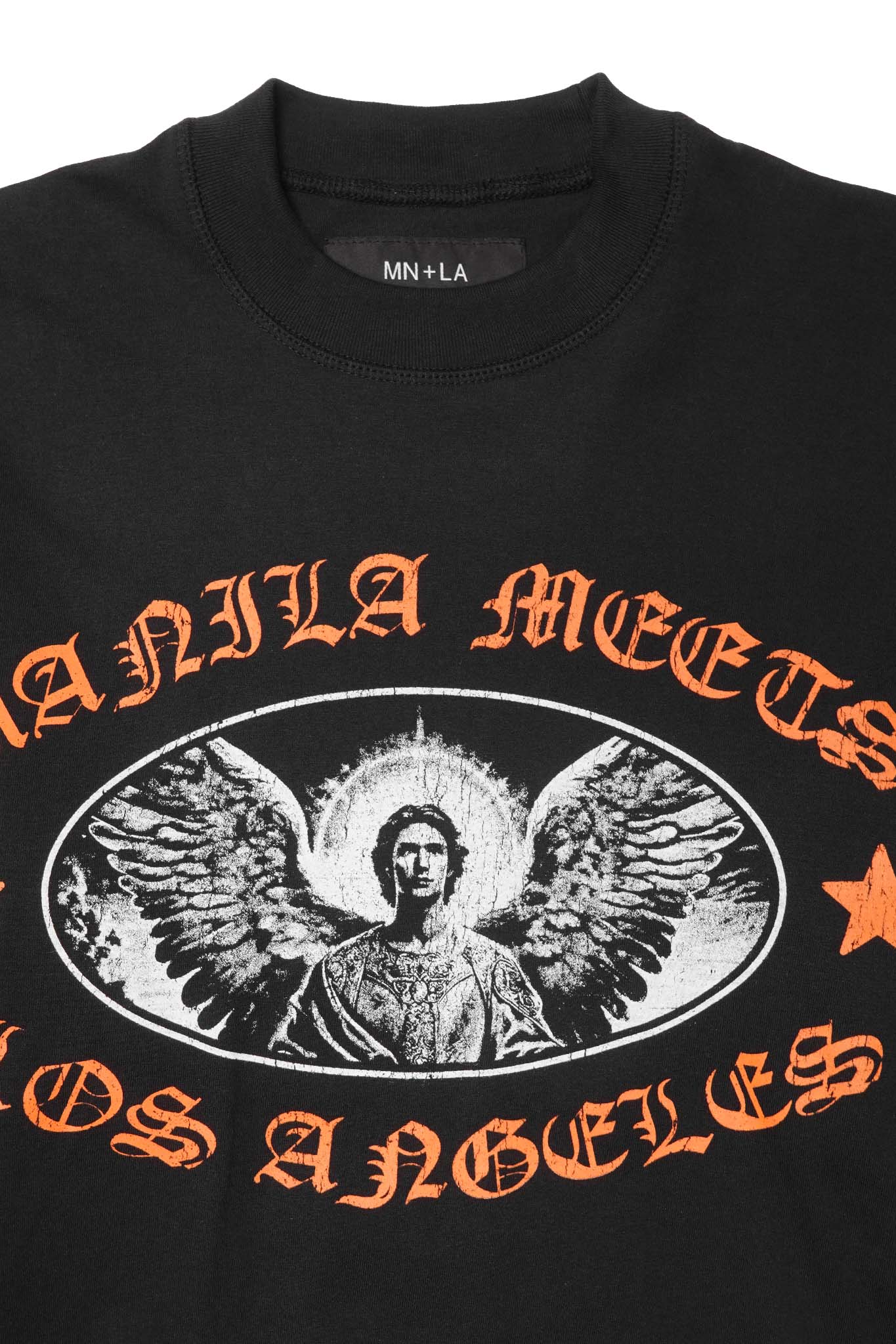 "ARCHANGEL" LONGSLEEVE TEE IN CAVIAR
