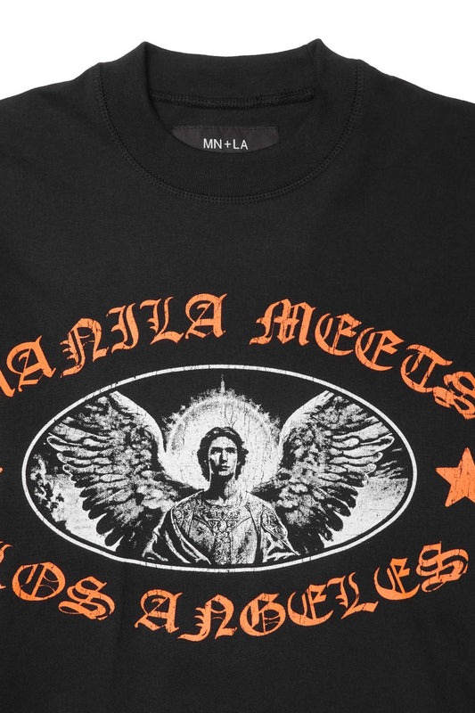 "ARCHANGEL" LONGSLEEVE TEE IN CAVIAR