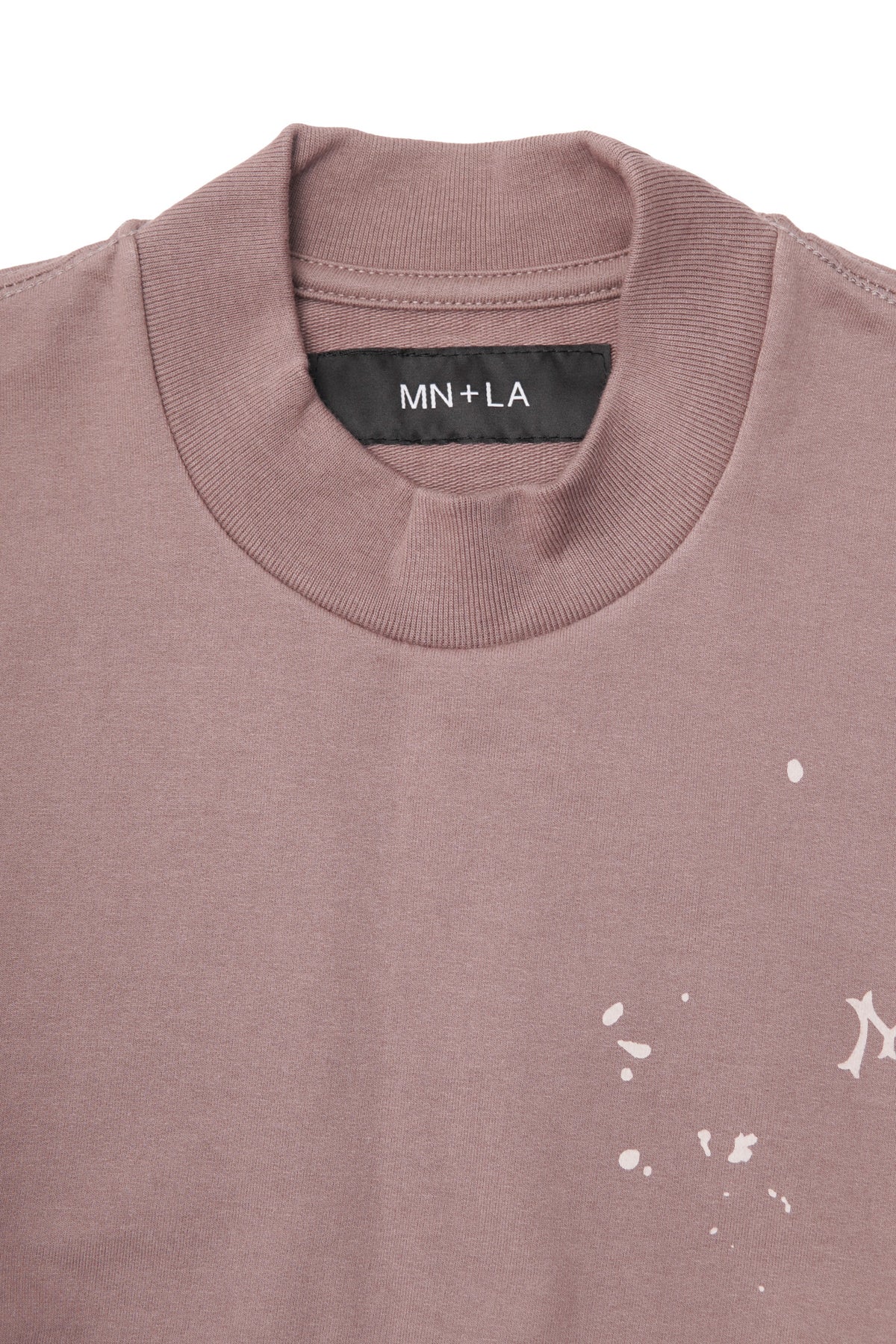 "HITTER" FRENCH TERRY MOCK NECK V2 TEE IN MAUVE