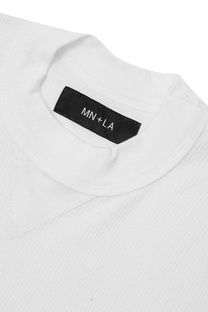 MILITIA LONGSLEEVE WAFFLE TEE V3 IN WHITE
