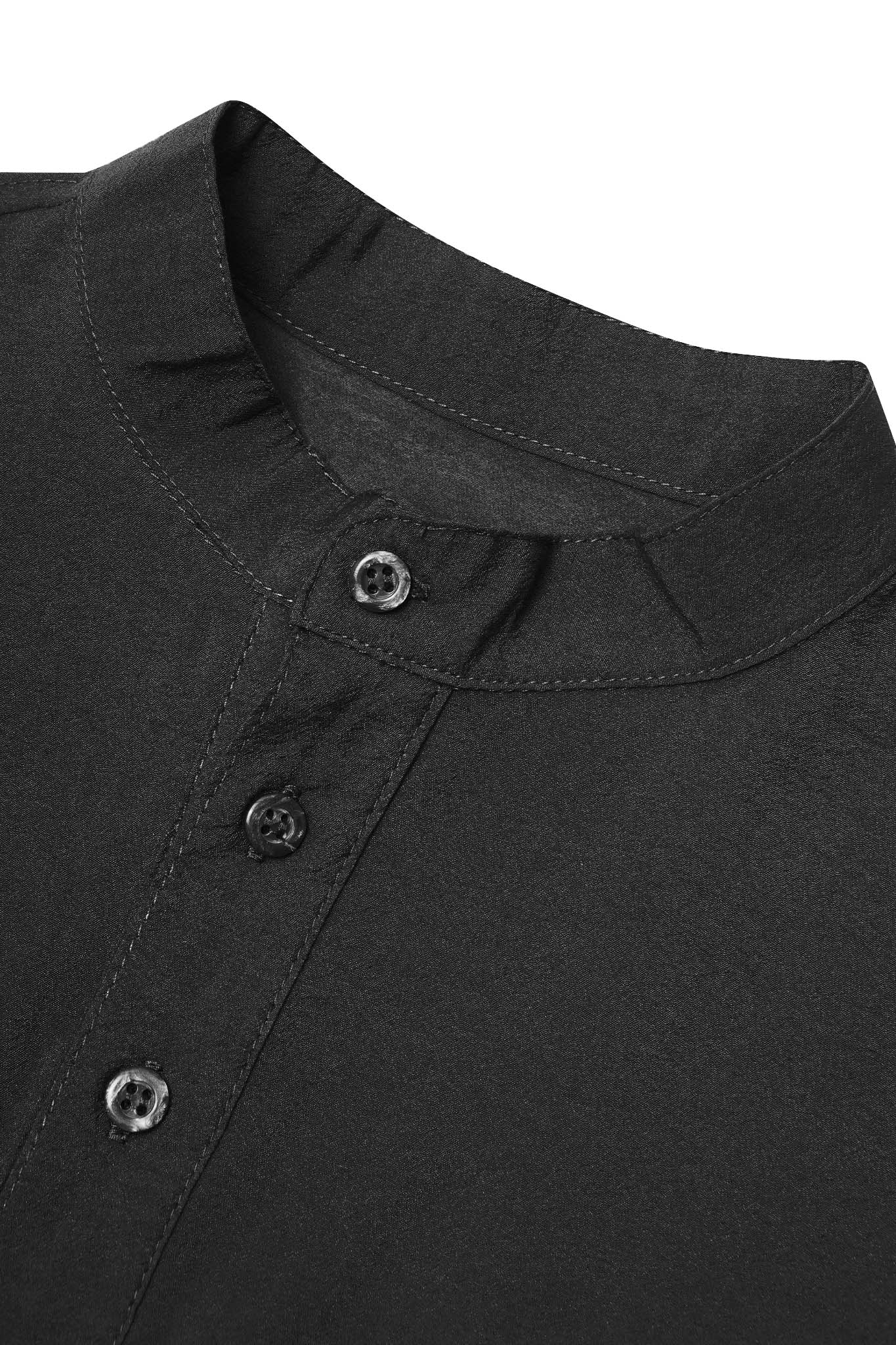MANDARIN SHIRT IN NOIR