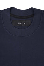 PIQUE OVERSIZED TEE IN NAVY