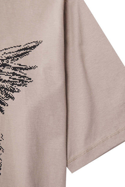 "DIGITAL ANGEL" TEE IN TAN