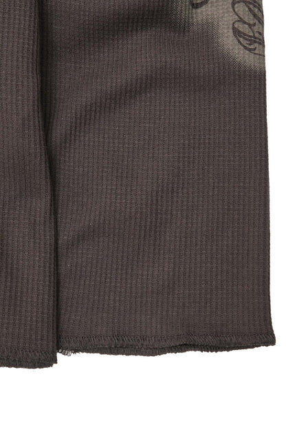 "CITY OF ANGELS" WAFFLE LONGSLEEVE TEE IN CHARCOAL GREY
