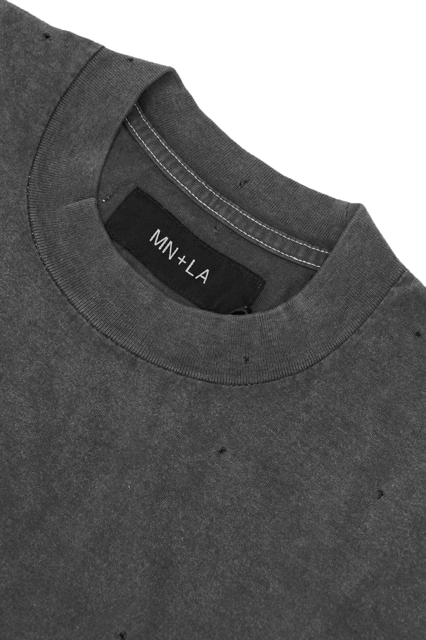 VINTAGE TATTERED LONGSLEEVE TEE IN GOLEM GREY