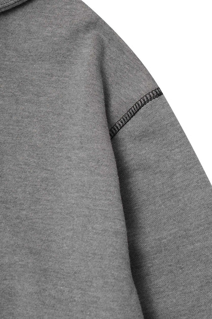CUTOFF HOODIE IN HEATHER GREY