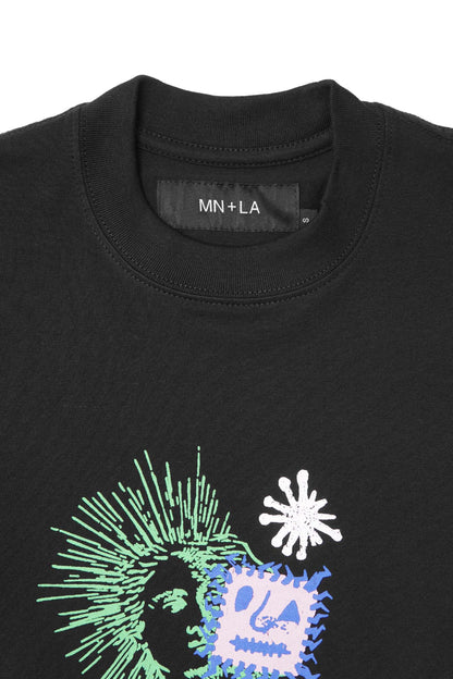 "DEAD INSIDE" TEE IN CAVIAR
