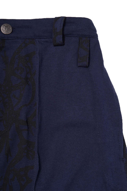 "VINES AND THORNS" OVERPOCKET PHAT PANTS IN NAVY