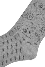 "PEACE PAISLEY" BANDANA SOCK IN STONE GREY