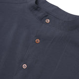 MANDARIN S/S SHIRT IN SLATE