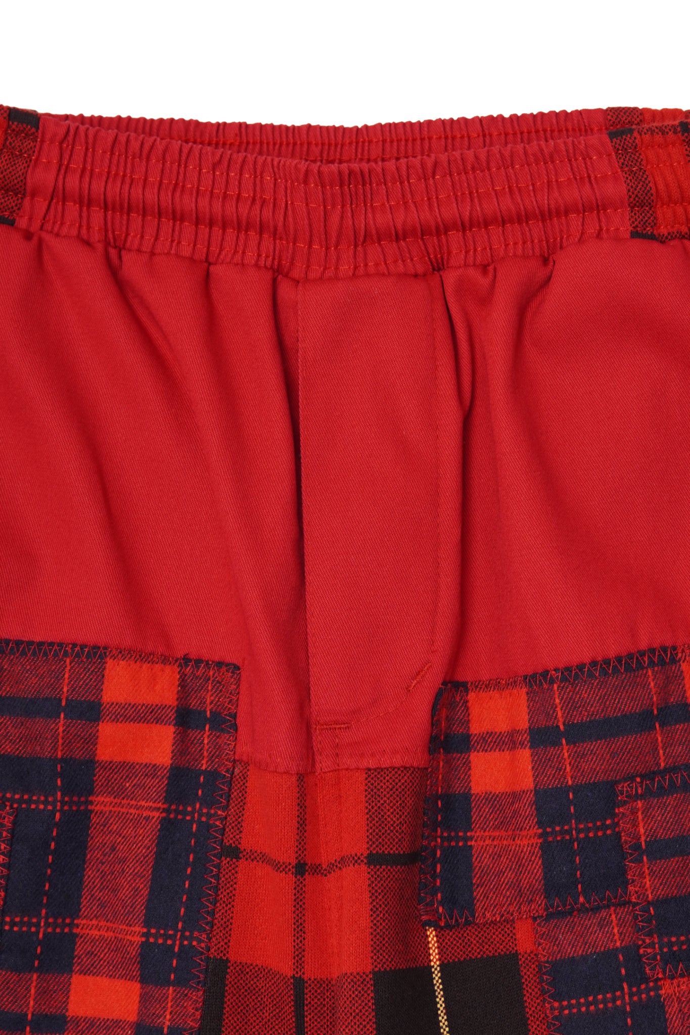 "CARMINE PLAID" LOUNGE SHORTS