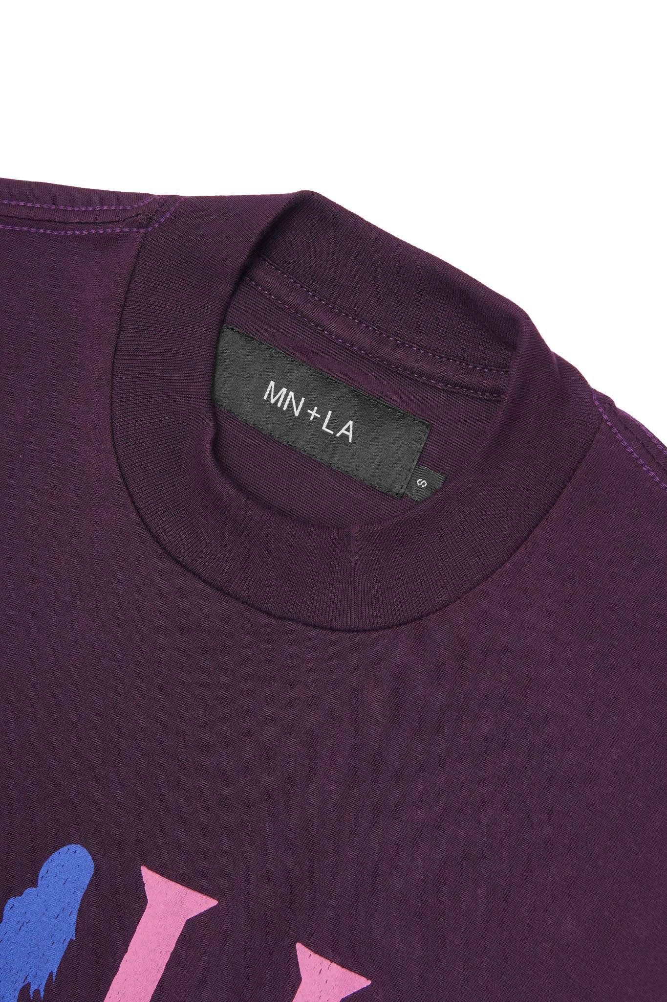 "CALL ME" TEE IN SHADOW PURPLE