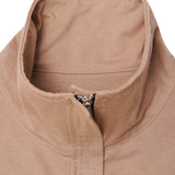 QUARTER ZIP L/S TEE IN BISQUE
