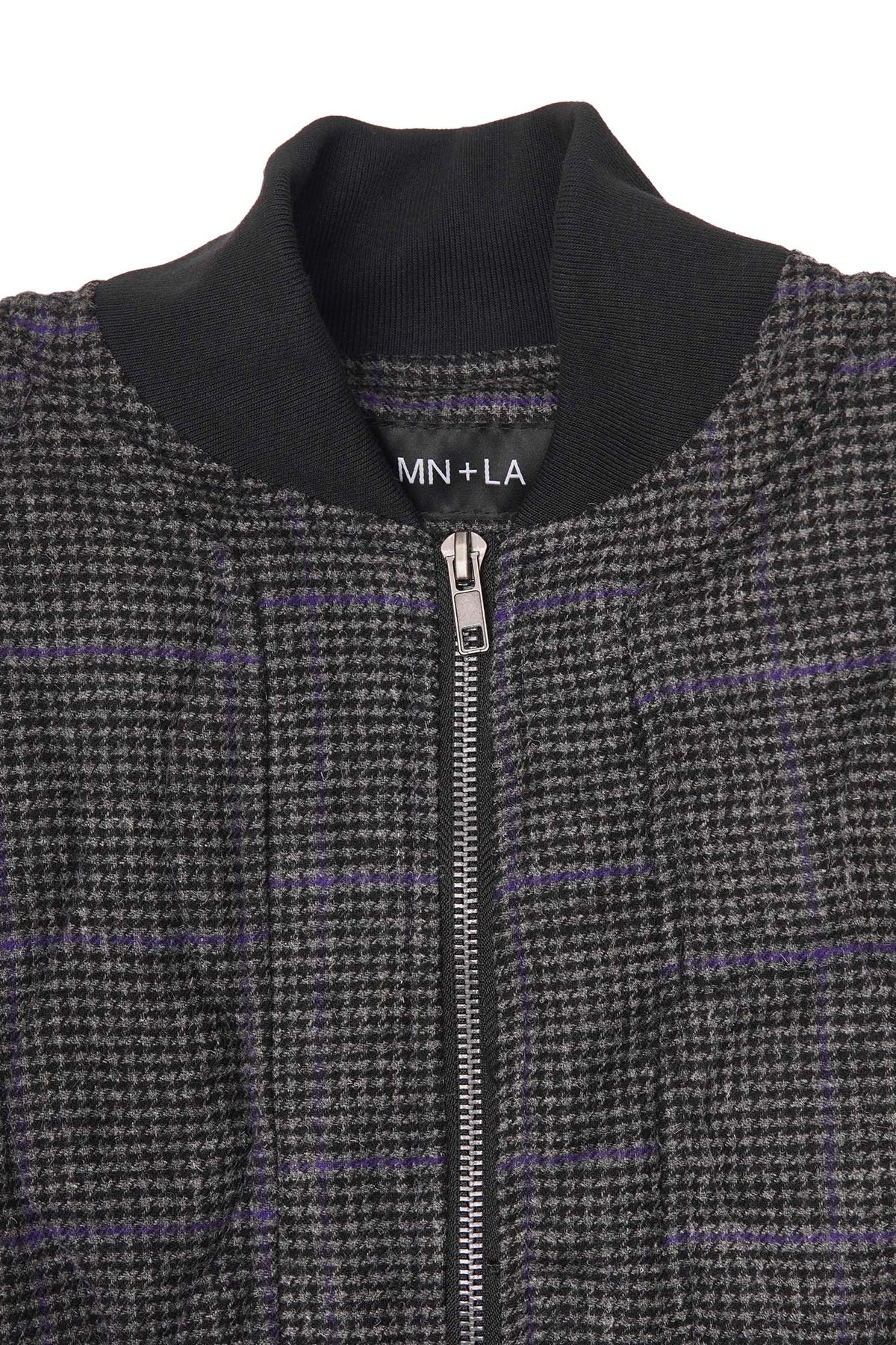 "THAI" BOMBER JACKET IN PIGEON PLAID/SAFFRON
