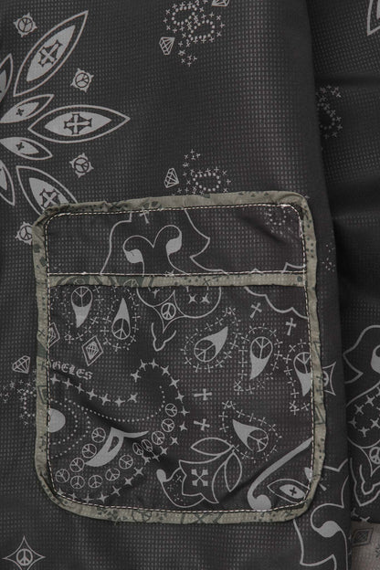SHIFU JACKET IN ANTHRACITE PAISLEY