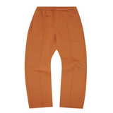 PLEATED WIDE LOUNGE PANTS IN TANGERINE