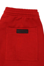 PLEATED WIDE LOUNGE PANTS IN FADED RED