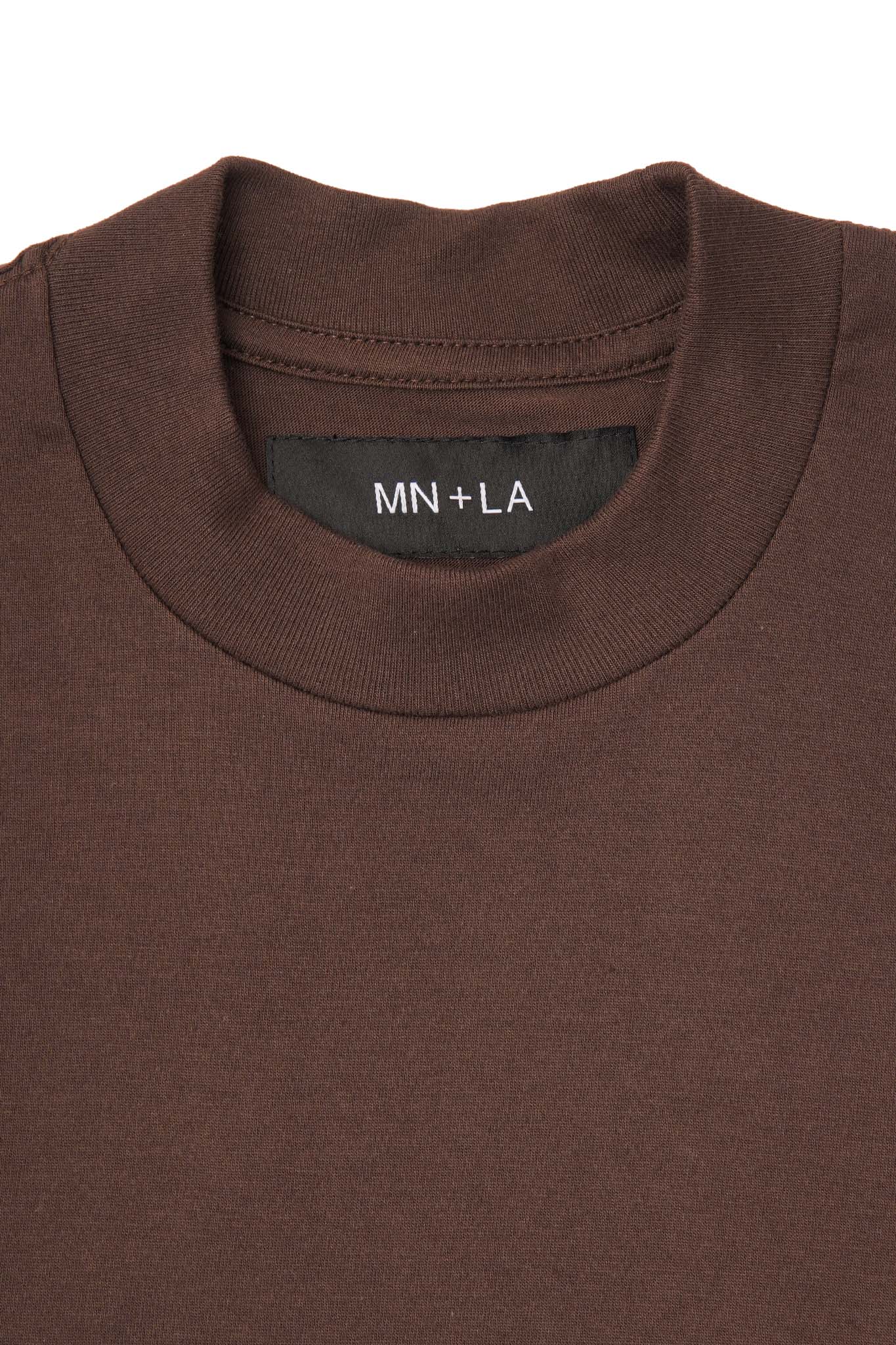 MOCK NECK TEE IN WOOD