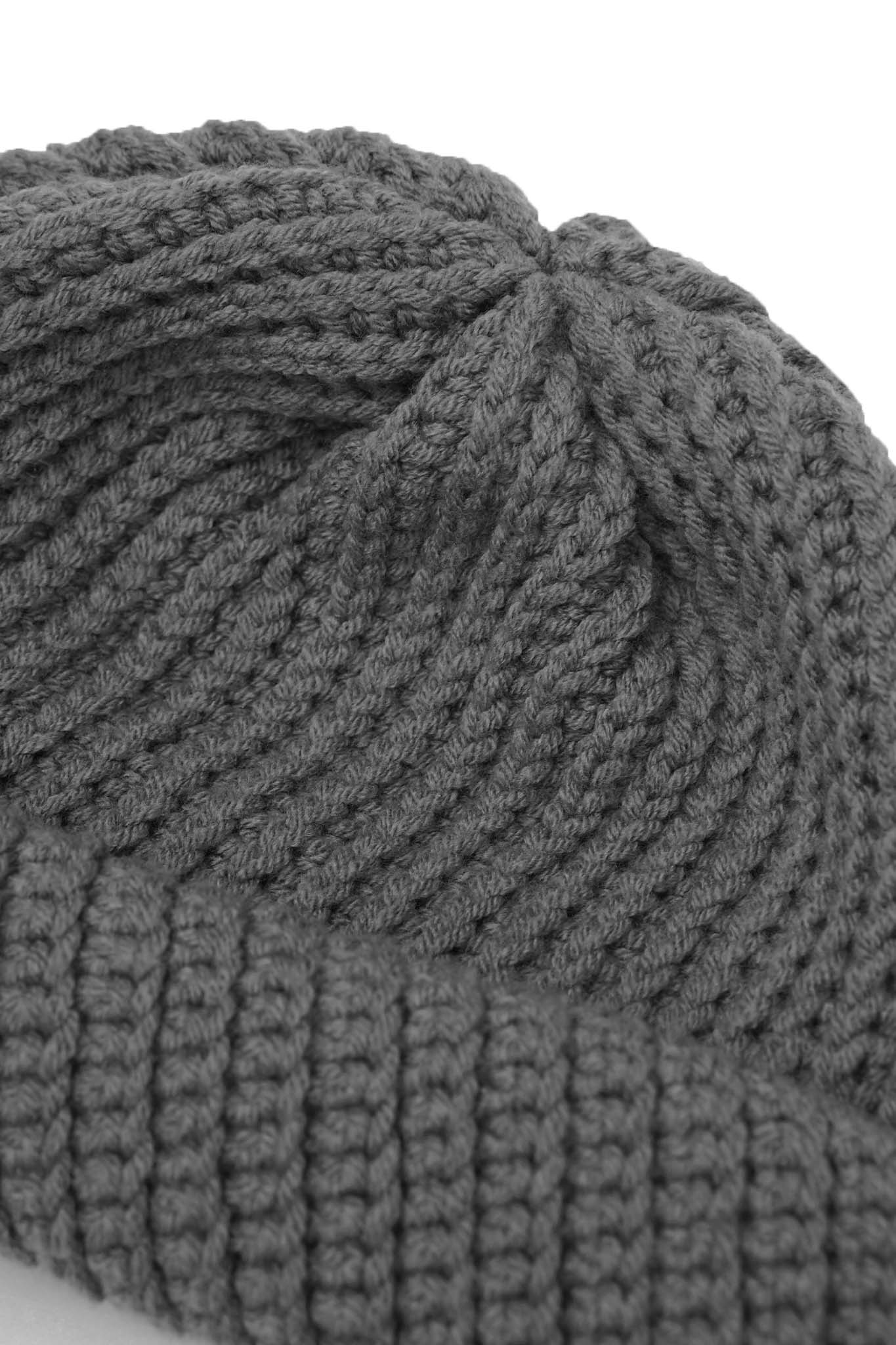 HAND KNIT FISHERMAN BEANIE (STONE)