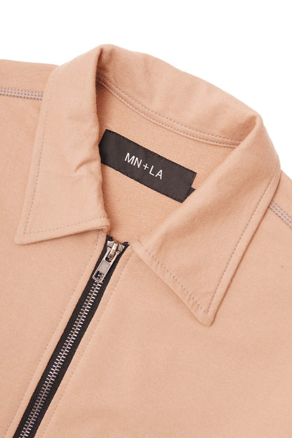 EXO™ ZIP TRUCKER JACKET IN WHEAT/HEATHER GREY