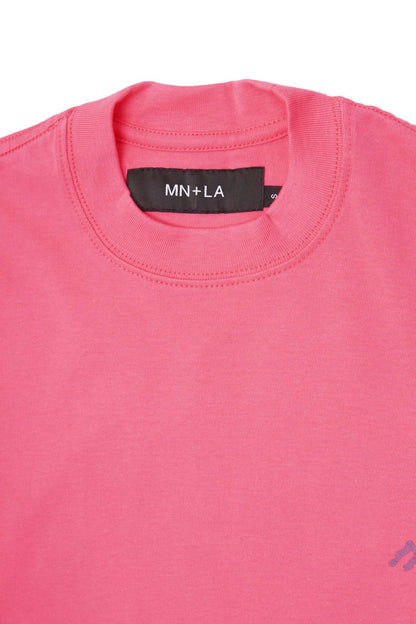 "VISAGES" ULTRA HEAVY TEE IN STATIC PINK