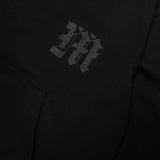M'$ PAISLEY PATCHWORK MILITIA HOODIE IN CAVIAR