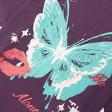 "LEAVE ME ALONE" TEE IN SHADOW PURPLE