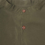 MANDARIN S/S SHIRT IN OLIVE DRAB
