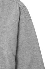 QUARTER ZIP L/S TEE IN HEATHER GREY