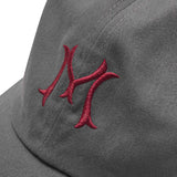 "HITTER" V3 6 PANEL HAT IN ANTHRACITE/RARRI RED