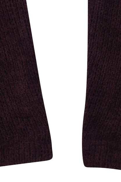 PLEATED ULTRA WIDE PANTS IN SANGRIA