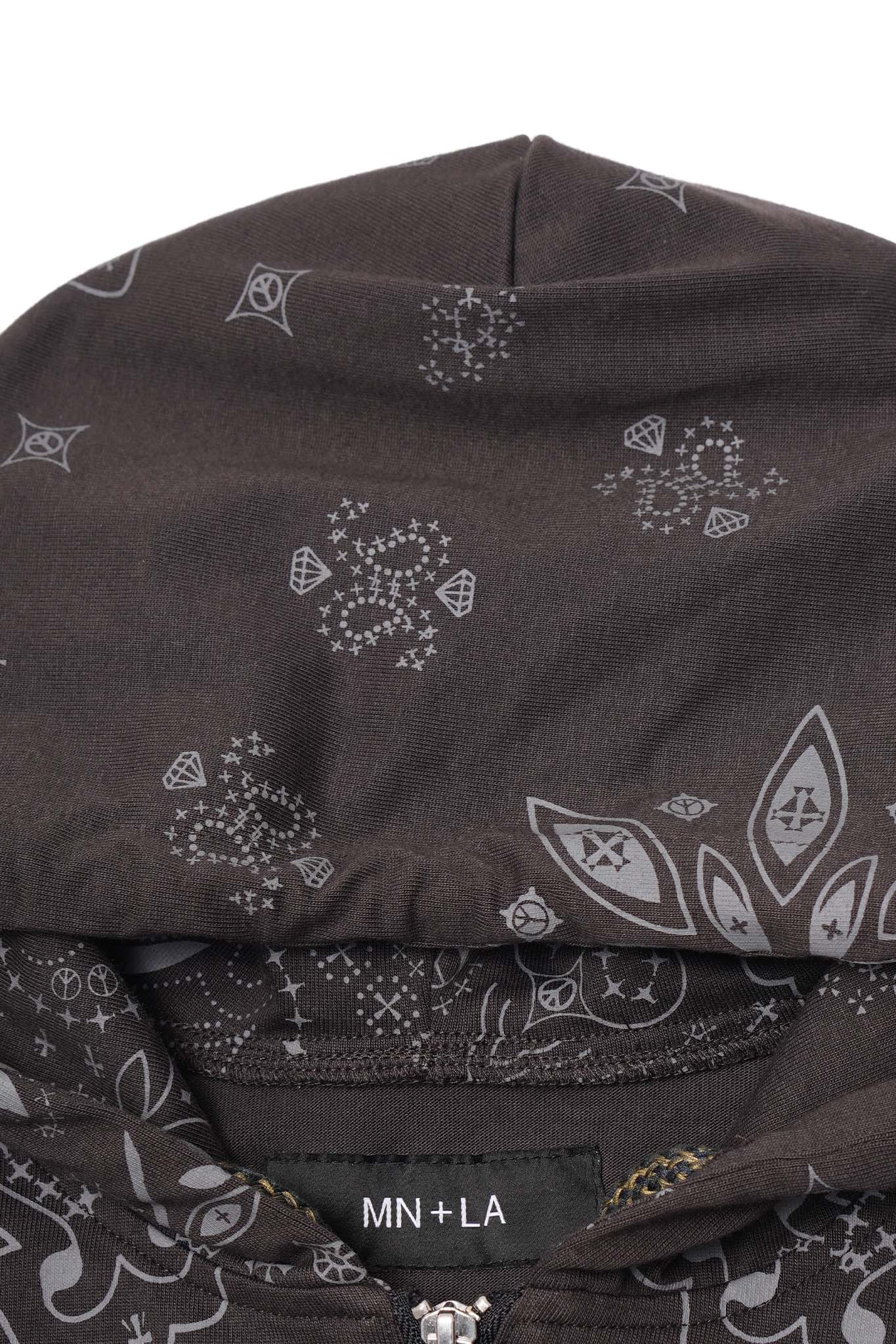 CLASSIC ZIP HOODIE IN IRON PAISLEY