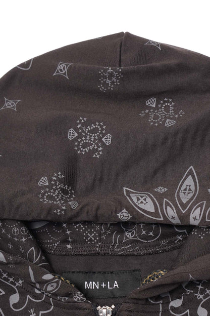 CLASSIC ZIP HOODIE IN IRON PAISLEY