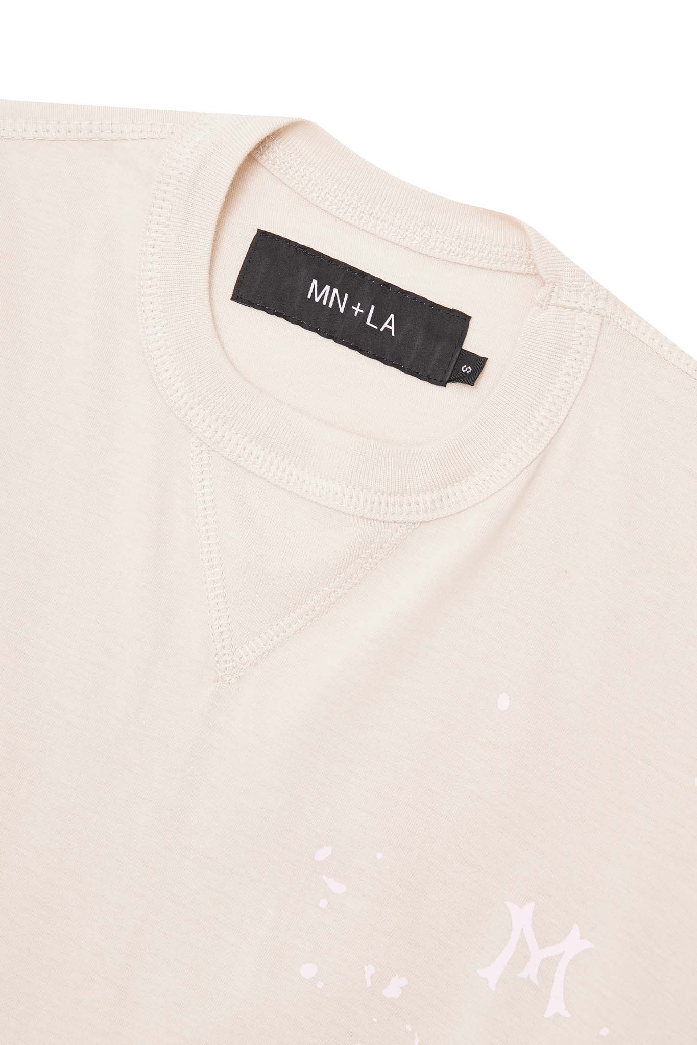 "HITTER" V3 MILITIA MOCK NECK LITE TEE IN POWDER PINK
